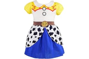 Lito Angels Summer Fancy Dress Up Clothes for Kids Girls, Halloween Cowgirl Costume Birthday Party Outfit Casual Wear