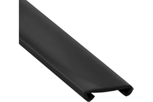 JACKFRU 2 m - 5 m Handrail PVC 40 x 8 mm Stair Handrail Plastic Handrail Profile for Stair Railing Rubber (Black 2 m)