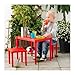 UTTER - Children'S Table With 2 Stools, In/Outdoor Red Red