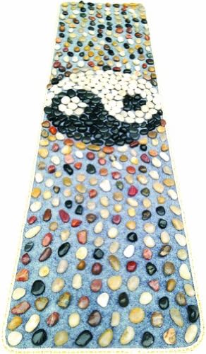 EliteShine Natural Pebbles Massage Mat Cobblestone Health Care Reflexology Massage Yoga Mat