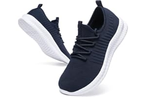 HANANI Mens Trainers Running Walking Shoes Sports Athletic Slip On Sneakers Tennis Jogging Gym Fitness Workout Flat Mesh Casual Fashion Breathable Lightweight Outdoor
