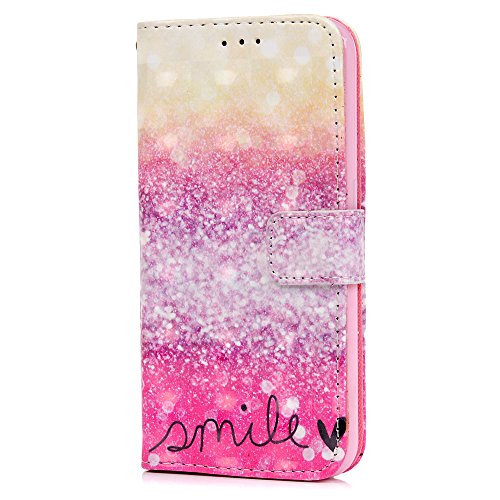 Lanveni S6 Hülle, Handyhülle für Flip Case Cover PU Lederhülle Schutzhülle Magnetverschluss Ledertasche mit Stander Function Brieftasche Card Slot Handy Tasche mit Licht-Punkt Cover Design für Samsung Galaxy S6 + 1 x Stylus Stift + 1 x Staubdichte Stecker - 4