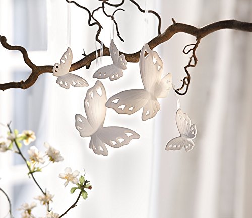 Schmetterling-Hänger „Weiß“, 5er Set - 2