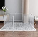 ◆ PANELES DE BRICOLAJE EXPANDIBLES - El tamaño de un panel de plástico es de 45 cm x 35 cm. También se puede utilizar para hacer cercas largas semipermanentes o racks de almacenamiento, gabinetes de ropa, contenedores de almacenamiento de juguetes, etc.