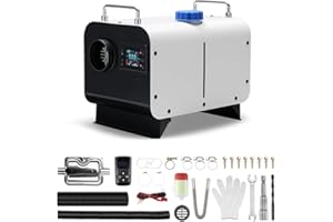 REDRIVER 8KW All-In-One Diesel Heater 12V/24V Portable Parking Fuel Car Heater with Premium Silencer Upgrade Smart Remote Control For Truck, Boat, Car Trailers, Motorhomes, Campervans, Caravans, White