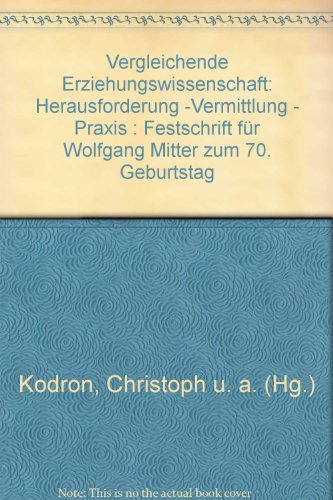 Vergleichende Erziehungswissenschaft, in 2 Bdn.