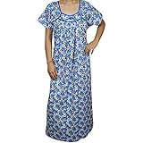Indiatrendzs Women Cotton Floral Nightwear Nighties 46"