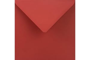 Netuno 25 buste da lettera quadrate colorate rosse 153 x 153 mm 115g Sirio Color Lampone buste carta colorata per inviti matrimonio partecipazioni Natale Pasqua red envelope wedding invitation