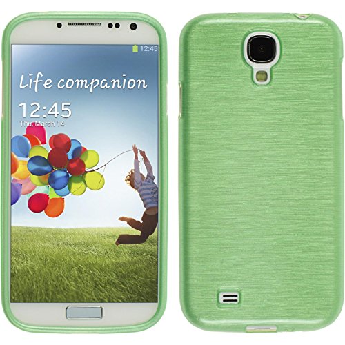 PhoneNatic Case para Samsung Galaxy S4  Funda Silicona Verde Brushed Cover Galaxy S4  Funda Case