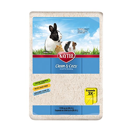 Kaytee Superpet | Clean & Cozy Animales pequeños/Roedor/Cama para hámster | Blanco | 99,9% Libre de Suciedad| Control de olores | 85 litros