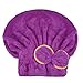 Produktbild squarex Textil-Turban, trockene Mikrofaser, schnelltrocknend, für Haare, Handtücher und Baden M violett