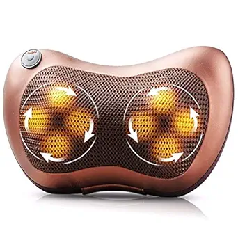 Juxori Neck Back Massager Massage Pillow with Heat, Deep Tissue Kneading Massager for Shoulder, Lower Back, Leg, Foot, Muscle Pain Relief, Best Relaxation Gifts in Home Office and Car