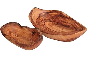 D.O.M. DIE OLIVENHOLZ MANUFAKTUR D.O.M. Schale oval rustikal aus Olivenholz (14-16 cm)