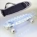 Produktbild BAYTTER 22 Zoll Mini Cruiser Skateboard Komplett Board 55cm transparent mit LED Deck und LED Leuchtrollen USB Kabel, 95A Rollenhärte, 85A PU Rädern und ABEC-5 Kugellager (transparent mit LED)