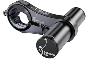 VOLO.FREEDOM TO FLY VOLO - Estensione per manubrio della bicicletta, in alluminio, per bici, GPS, fari, ecc. (nero, 85)