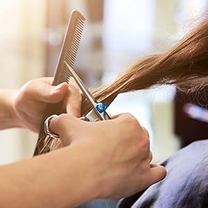 Apriller barber set, hair scissors, cutting scissors, 17 cm, set includes regular thinning scissors, comb and premium… - Image 7