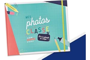 KONTARBOOR Álbum de fotos para recuerdos escolares y fotos de clases de sus hijos, guardería, primaria y universidad.