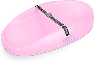 Bumbo Changing Pad - Cambiador Bebé Portátil - Acolchado, Impermeable y Antivuelco - Cómodo y Seguro con Cinturón de Seguridad - Fácil de Limpiar - Colchoneta para Cambiar Pañales - Color Rosa