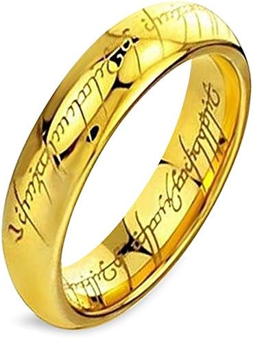 Jewelry Mens Womens Tungsten Carbide Steel Lord Rings Comfort Fit Couples Wedding Bands Gold
