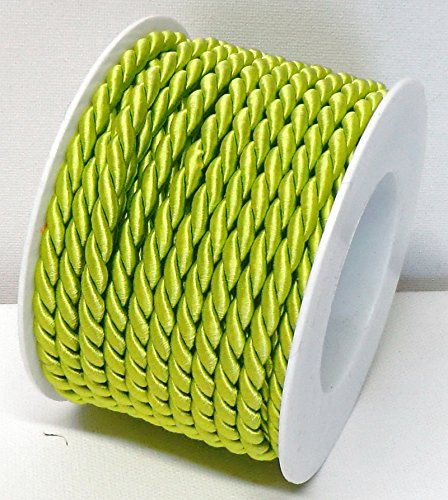 KORDEL 10m x 6mm HELLGRÜN grün Drehkordel KORDELBAND Dekoband SCHLEIFENBAND Schnur