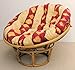 Produktbild Rattan Papasan Sessel , Rattansessel inkl. hochwertigen Polster , D 110 cm , Fb. honig