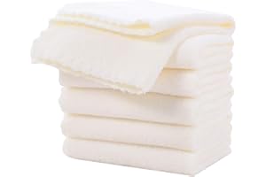 PFIMIGH, confezione da 6 asciugamani per bambini, in pile di corallo, misura 25 x 50 cm, extra assorbenti e morbidi, ideali per la pelle sensibile dei neonati.