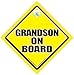Grandson On Board Car Sign, Grandson On Board, Grandson Car Sign, Yellow Text, Baby on Board Sign, Bumper Sticker, Grandson On Board Sign, Baby on Board, Decal, Bumper Sticker, Baby Sign, Baby Car Sign