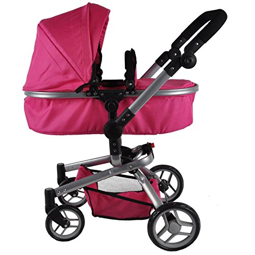 Bandits and Angels 2 en 1 Cochecito de muñecas Negro