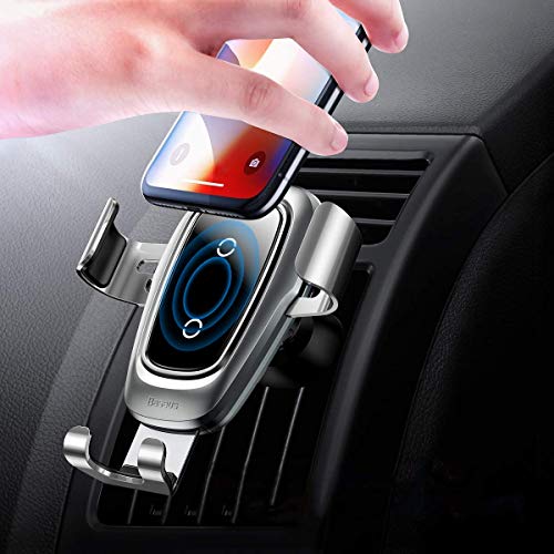 Preisvergleich Produktbild QKa Wireless Car Charger Mount, kabelloses Ladegerät Autohalterung für Lüftungsschlitze, 10 Watt Qi-Gebühr für Samsung Galaxy S8 S8 Plus S7 S7 Edge,Gray