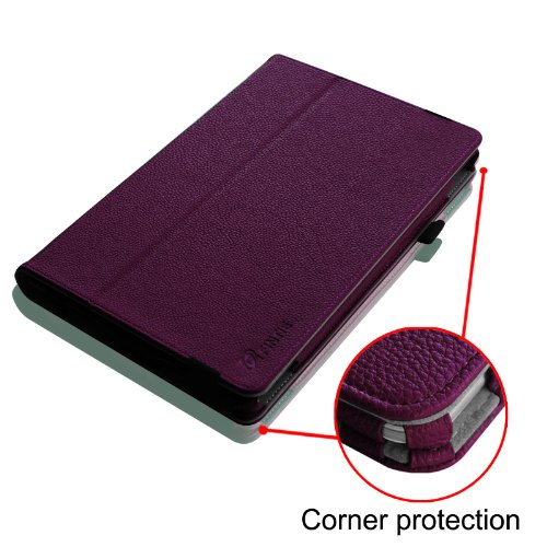 [Eckenschutz] Fintie Microsoft Surface Pro / Pro 2 Hülle Case – Hochwertige Kunstleder Slim Fit Stand Cover Tasche Schutzhülle Etui mit Stylus-Halterung für Microsoft Surface Pro / Pro 2 10.6″ Zoll Tablet, Lila - 5