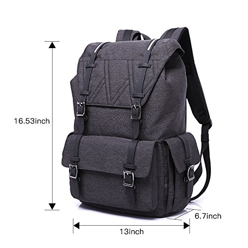 Evershop 24 liter Unisex Retro Oxford Wasserabweisend Rucks  cke Vintage-Stil Gro  er Kapazit  t Reiserucksack Wanderrucksack f  r Freizeit Camping Ou
