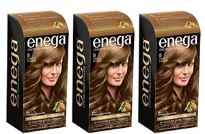 Enega Light Brown Cream Hair Color 40ML Hair Color (Pack Of 3)