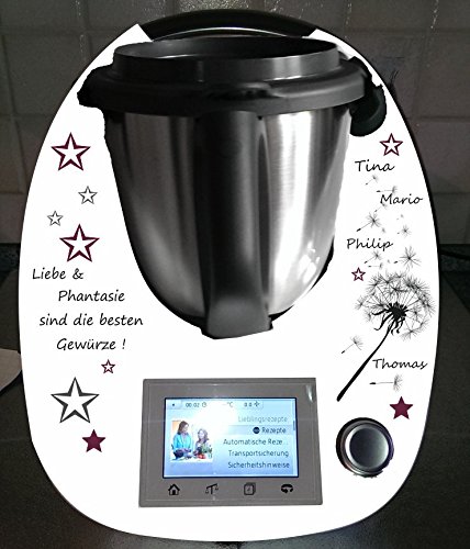 Aufkleber passend fr Thermomix TM 5 Pusteblume Spruch dunkelrot Aufkleber passend fr Thermomix TM 5 Pusteblume Spruch dunkelrot
