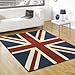 Union Jack Rug - Red Blue & Cream - Ideal For Bedrooms - Weddings - Childrens Kid Rooms - 80 x 150cm