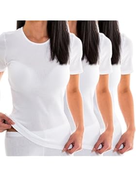 HERMKO 1800 3er Pack Damen kurzarm Unterhemd