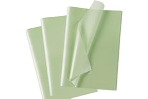 MAMUNU Lot de 60 feuilles de papier de soie nacré scintillant pour sacs cadeaux, travaux manuels, emballage cadeaux, emballage de cadeaux, vert menthe - 50 x 35 cm