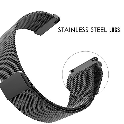 EloBeth für Samsung Gear S3 Frontier / Classic Watch Armband – Leder Sportarmband Uhr Band Strap Erstatzband Uhrenarmband für Samsung Gear S3 Classic/Frontier Samrtwatch,(Nicht für Gear S2 Classic) - 2
