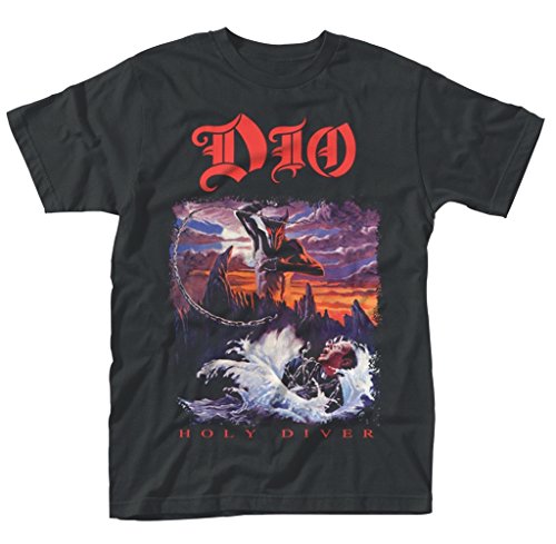 Dio Ronnie James Dio Holy Diver Rock oficial Camiseta para hombre (Medium)