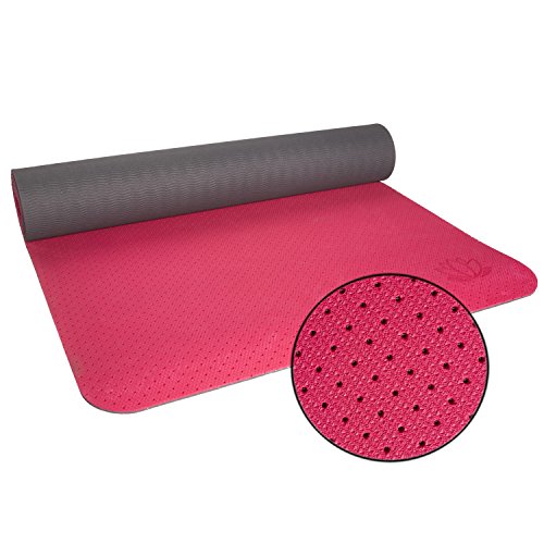 Body & Mind Yogamatte – umweltfreundliche, hypo-allergene Yoga TPE-Matte – extrem rutschfest, weich und schadstoff-frei – 183 x 61 x 0,5cm inkl. Trageschlaufen - 3