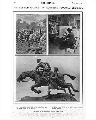 Photographic Print of The Stirrup Charge by Countess Feodora Gleichen