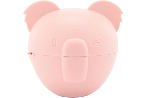 Nuby - Boîte à tétine Koala - boîte à tétine pour les déplacements - avec ouverture pour attache-tétine - stériliser la tétine au micro-ondes - sans BPA - Rose - 0m+