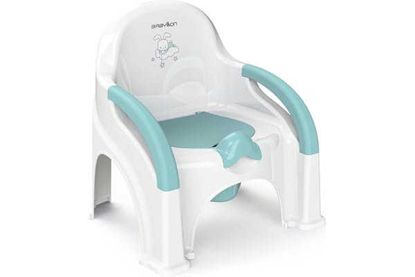 BABYLON Premier Pot Enfant couvercle+bol, Pot bebe toilette dès 1 an, Blanc