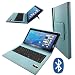 Produktbild Samsung Galaxy Tab E SM-T560 - Deutsche Bluetooth Tastatur Hülle Etui mit Standfunktion - 9.7 Zoll Tu rkis Bluetooth Tastatur