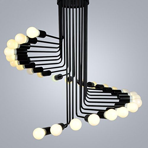 GZEDG Creative continental industrial wind chandelier restaurant, bar and living room lights American vintage spiral wrought-iron chandelier 80*88*40cm