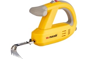 Musashi Azada Para el Huerto Vibración WE-700EU / 750EU, Herramienta para Escardar, Quitar Malas Hierbas, Aflojar y Desherbar la Tierra, Mantenimiento de Césped y Caminos (Batería)