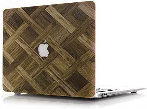 Aomo Wooden Pattern Laptop Hard Shell Plastic Shell Case Cove Adapted For Shell Case Cover for 11-inch MacBook Air 11.6 (Models: A1370 and A1465) PU Leather Protective Hard Case