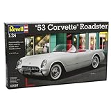 53 Corvette Roadster Revell Modellbausatz Auto 1:24 - \'53 Corvette Roadster im Maßstab 1:24, Level 4, originalgetreue Nachbildung mit vielen Details, 07067
