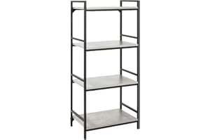 HAKU Möbel Regal, MDF, schwarz-betonoptik, B 60 x T 40 x H 140 cm