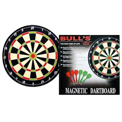 Bulls Cible Magnétique + 6 Fléchettes Mixte Enfant, Multicolore