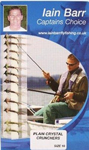 Iain Barr's New Fly Fishing Plain Crystal Crunchers Size 10 Fly set.